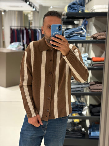 Cardigan uomo denim a maniche lunghe – Daniele Fiesoli
