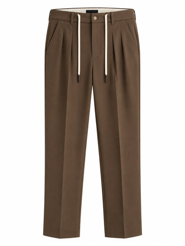 Pantaloni uomo marroni con coulisse – By And