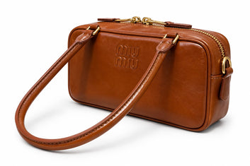 Borsa marrone con doppio manico – MIU MIU