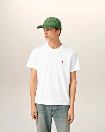 T-shirt Ami de Cœur in cotone bianco – Ami Paris