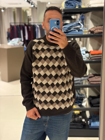 Maglia girocollo in lana merino fine uomo – Daniele Fiesoli
