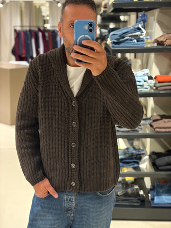 Cardigan uomo denim a maniche lunghe – Daniele Fiesoli