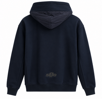 Felpa uomo blu con cappuccio e zip – State Of Order