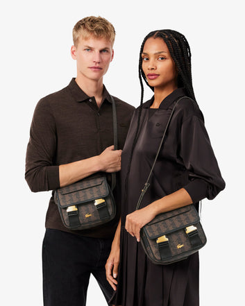 Borsa messenger The Blend marrone – Lacoste