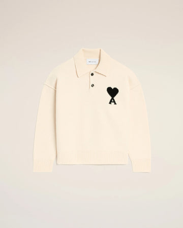 Polo Ami de Cœur in lana bianca – Ami Paris